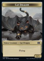 Cat Dragon // Monk Double-Sided Token [Double Masters 2022 Tokens] | Gamers Paradise