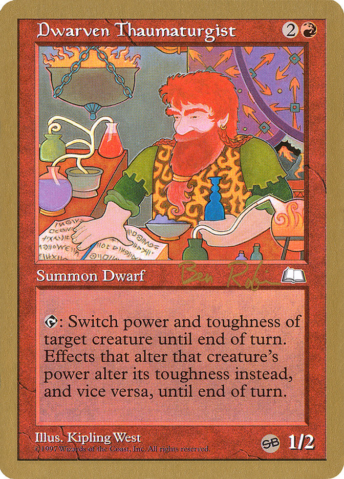 Dwarven Thaumaturgist (Ben Rubin) (SB) [World Championship Decks 1998] | Gamers Paradise