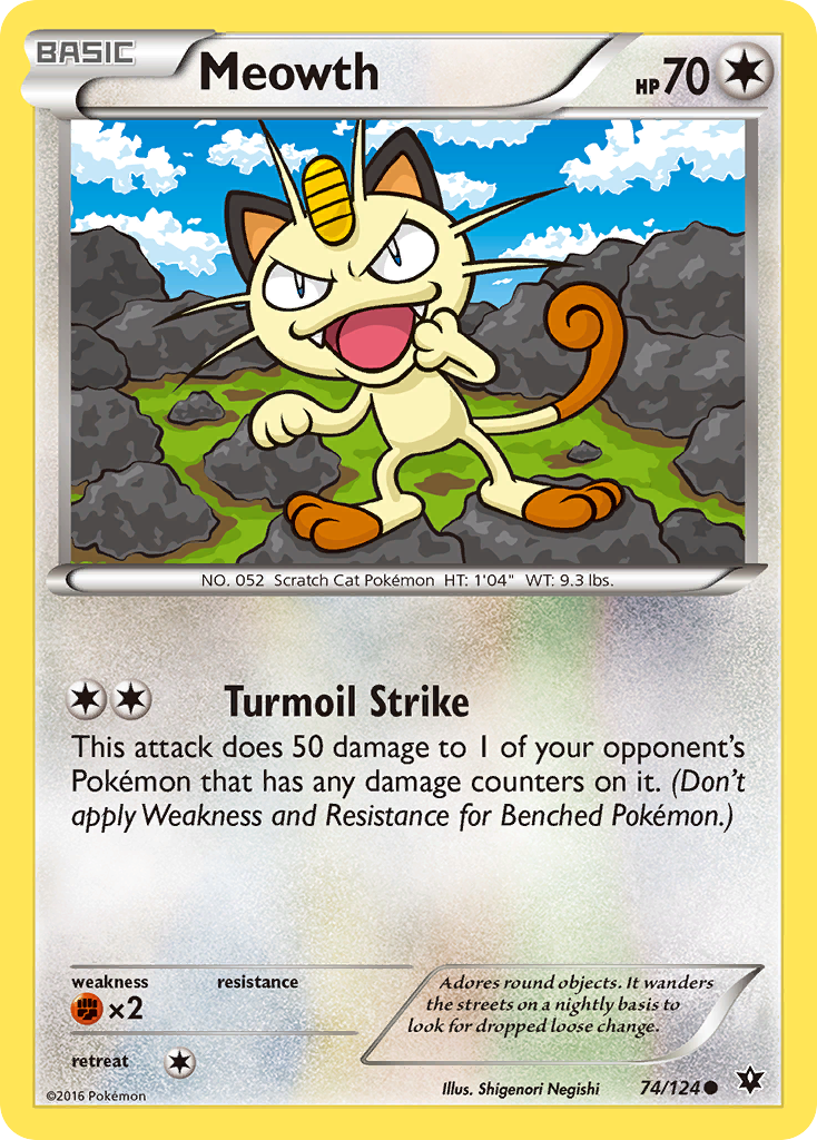 Meowth (74/124) [XY: Fates Collide] | Gamers Paradise