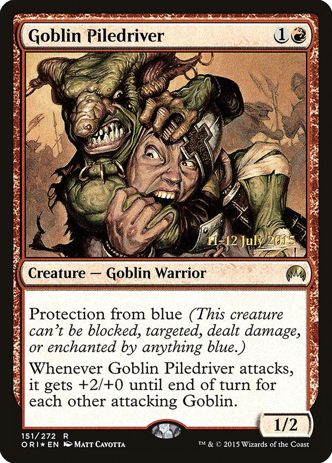 Goblin Piledriver [Magic Origins Prerelease Promos] | Gamers Paradise
