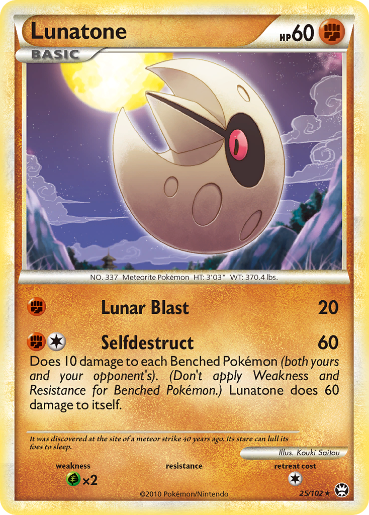 Lunatone (25/102) [HeartGold & SoulSilver: Triumphant] | Gamers Paradise