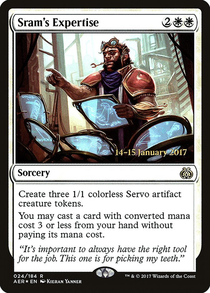 Sram's Expertise [Aether Revolt Prerelease Promos] | Gamers Paradise