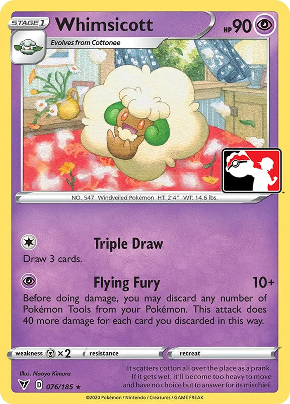 Whimsicott (076/185) [Prize Pack Series One] | Gamers Paradise