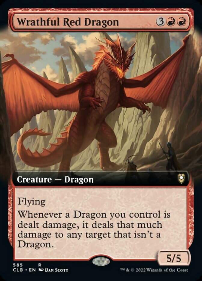 Wrathful Red Dragon (Extended Art) [Commander Legends: Battle for Baldur's Gate] | Gamers Paradise