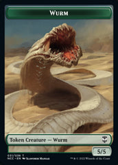 Elf Warrior // Wurm Double-Sided Token [Streets of New Capenna Commander Tokens] | Gamers Paradise