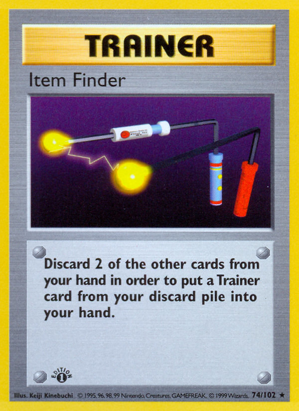 Item Finder (74/102) (Shadowless) [Base Set 1st Edition] | Gamers Paradise