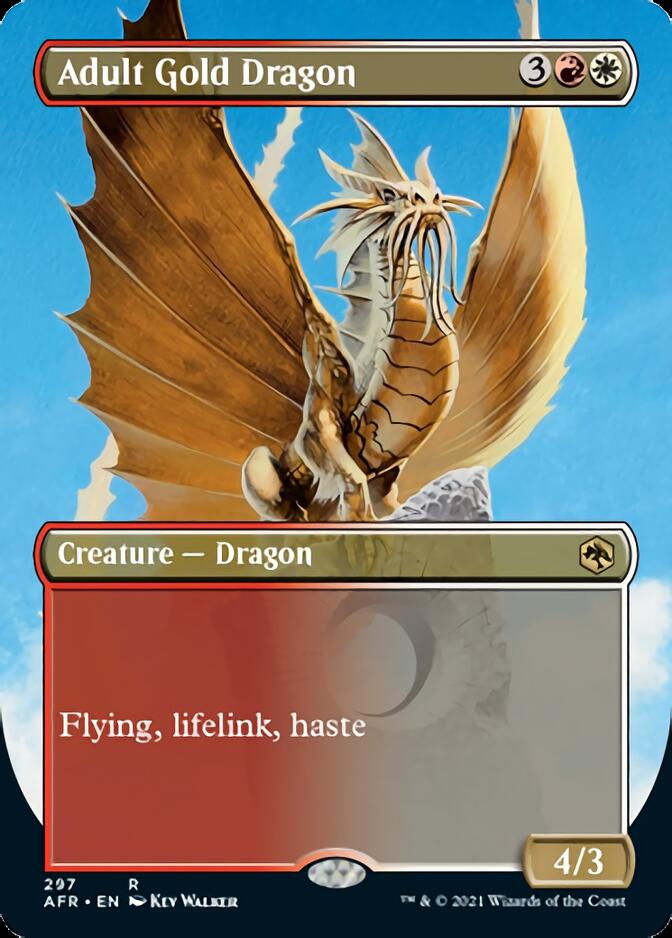 Adult Gold Dragon (Borderless Alternate Art) [Dungeons & Dragons: Adventures in the Forgotten Realms] | Gamers Paradise
