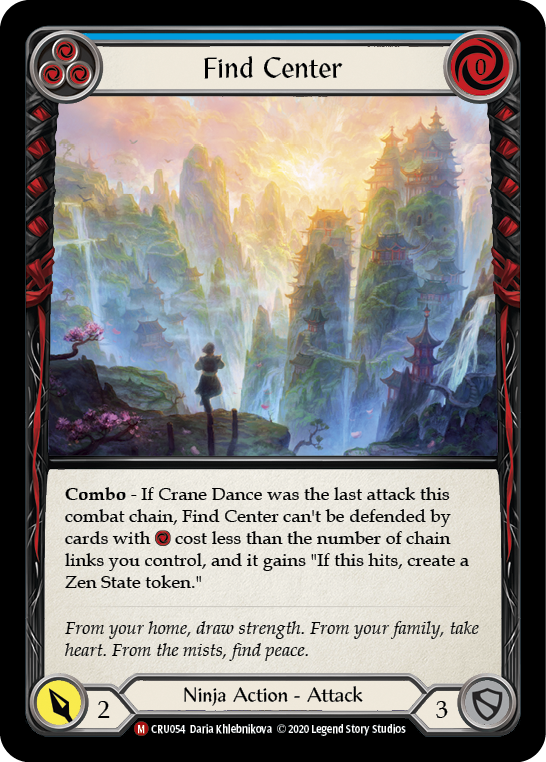 Find Center [CRU054] 1st Edition Rainbow Foil | Gamers Paradise