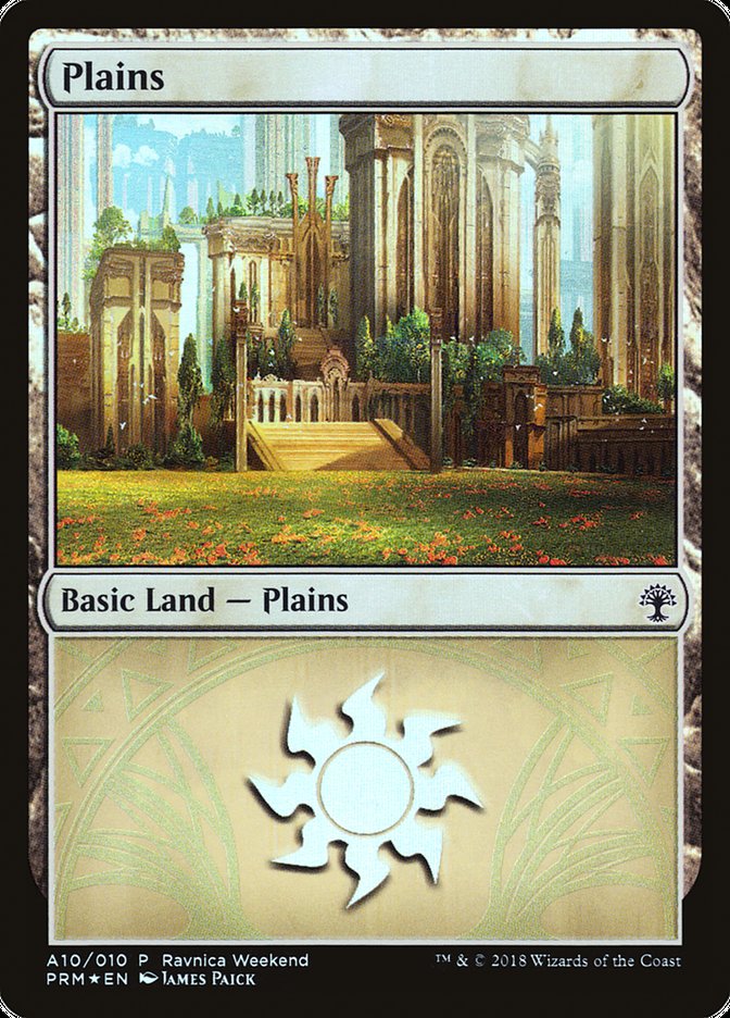 Plains (A10) [Ravnica Allegiance Ravnica Weekend] | Gamers Paradise