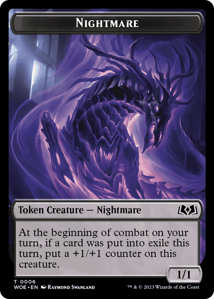 Nightmare // Food (0011) Double-Sided Token [Wilds of Eldraine Tokens] | Gamers Paradise