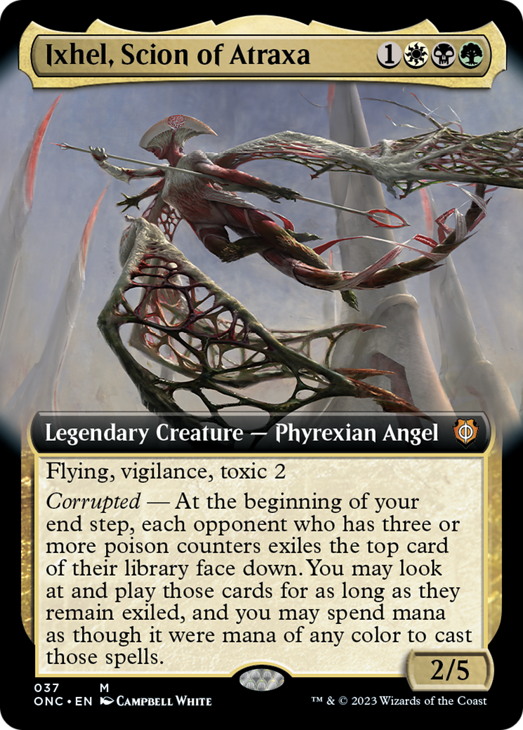 Ixhel, Scion of Atraxa (Extended Art) [Phyrexia: All Will Be One Commander] | Gamers Paradise