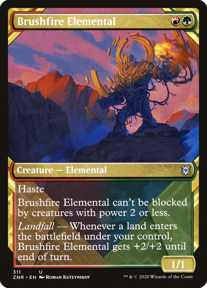 Brushfire Elemental (Showcase) [Zendikar Rising] | Gamers Paradise