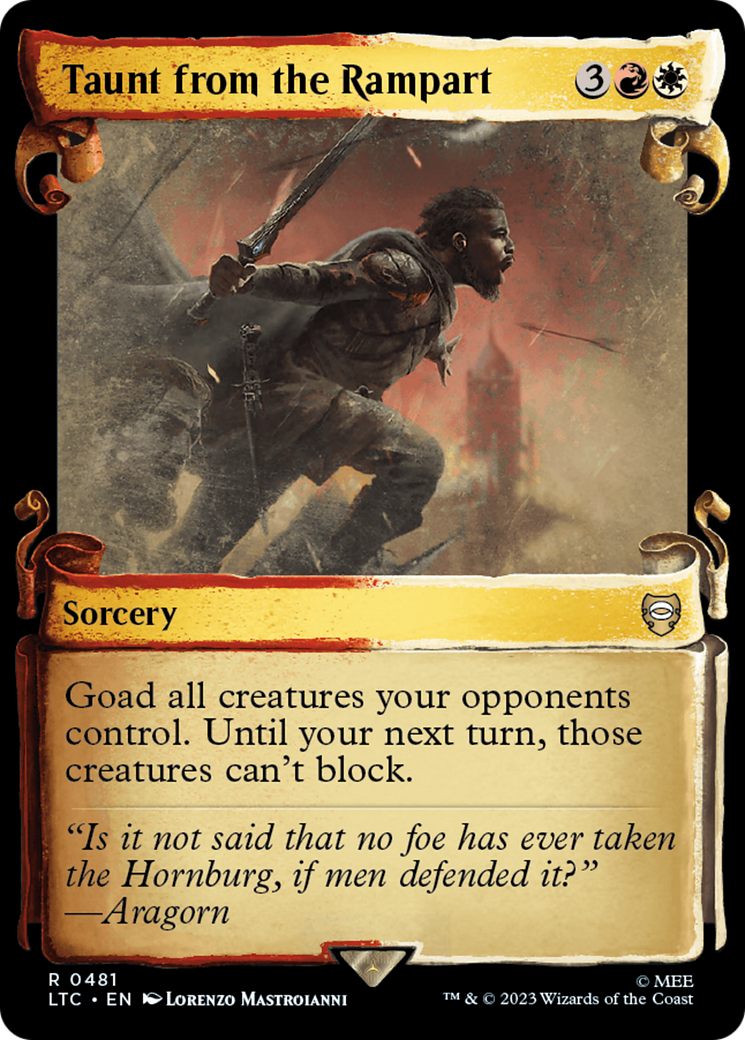 Taunt from the Rampart [The Lord of the Rings: Tales of Middle-Earth Commander Showcase Scrolls] | Gamers Paradise