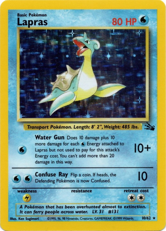 Lapras - Water - 10/62 (Unlimited Holofoil) Fossil (FO) Lapras - Water - 10/62 (Unlimited Holofoil) Fossil (FO)