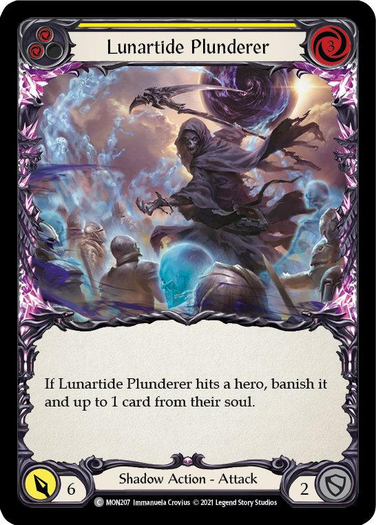 Lunartide Plunderer (Yellow) [MON207-RF] 1st Edition Rainbow Foil | Gamers Paradise