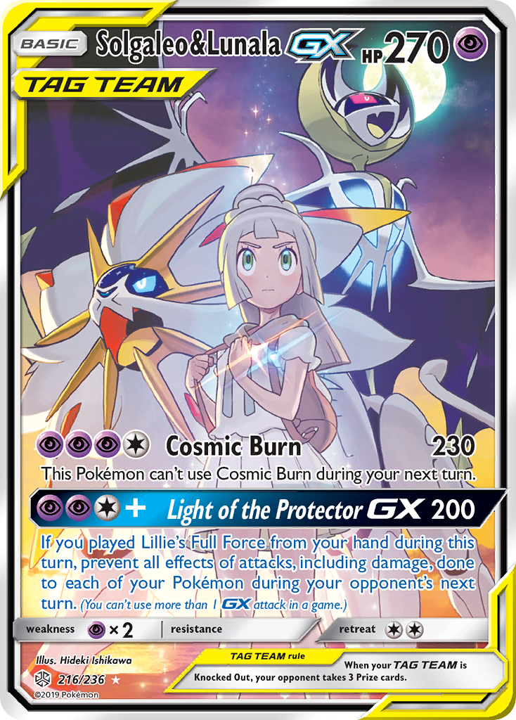 Solgaleo & Lunala GX (216/236) [Sun & Moon: Cosmic Eclipse] | Gamers Paradise