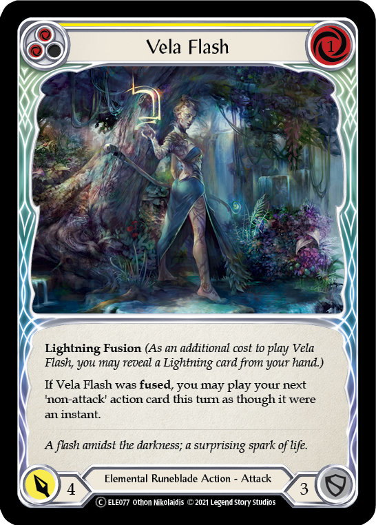 Vela Flash (Yellow) [U-ELE077] Unlimited Rainbow Foil | Gamers Paradise