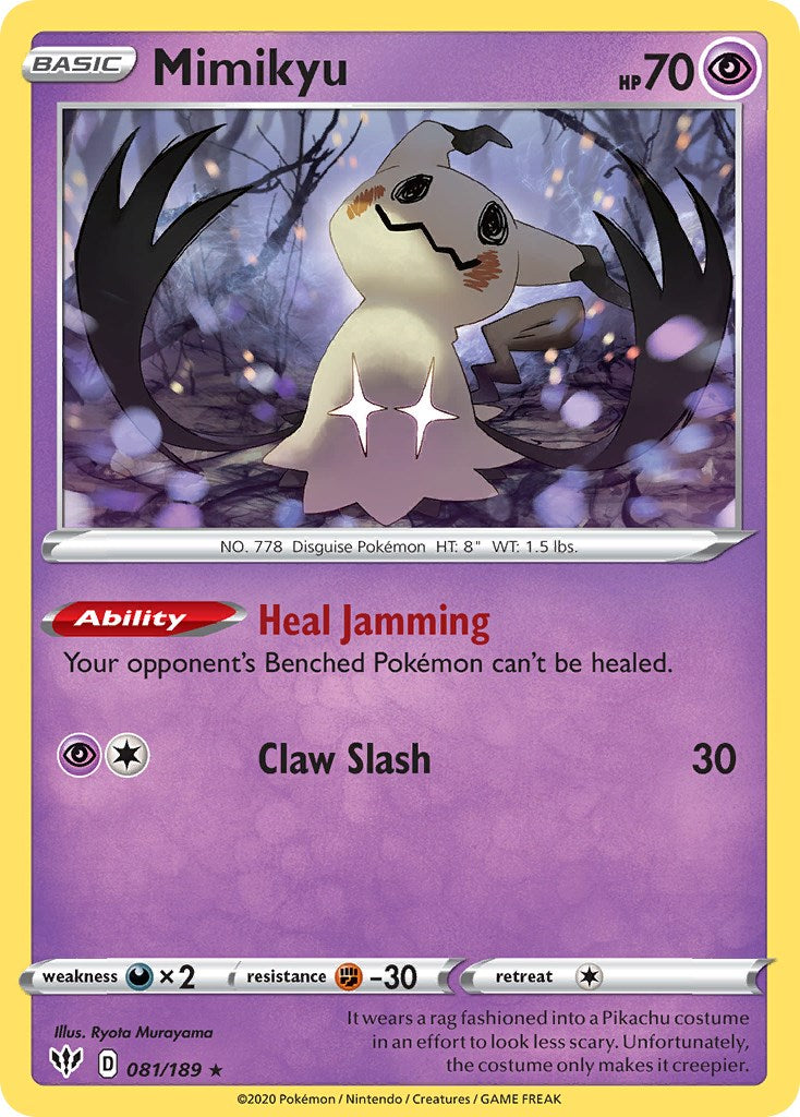 Mimikyu (081/189) (Cosmos Holo) [Sword & Shield: Darkness Ablaze] | Gamers Paradise