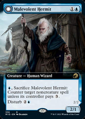 Malevolent Hermit // Benevolent Geist (Extended Art) [Innistrad: Midnight Hunt] | Gamers Paradise