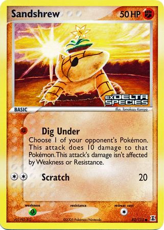 Sandshrew (82/113) (Stamped) [EX: Delta Species] | Gamers Paradise