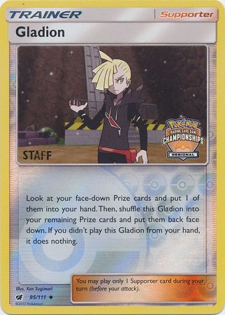 Gladion (95/111) (Regional Championship Promo Staff) [Sun & Moon: Crimson Invasion] | Gamers Paradise