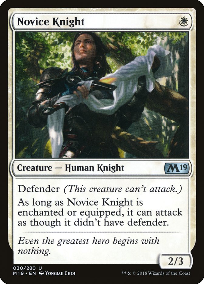 Novice Knight [Core Set 2019] | Gamers Paradise