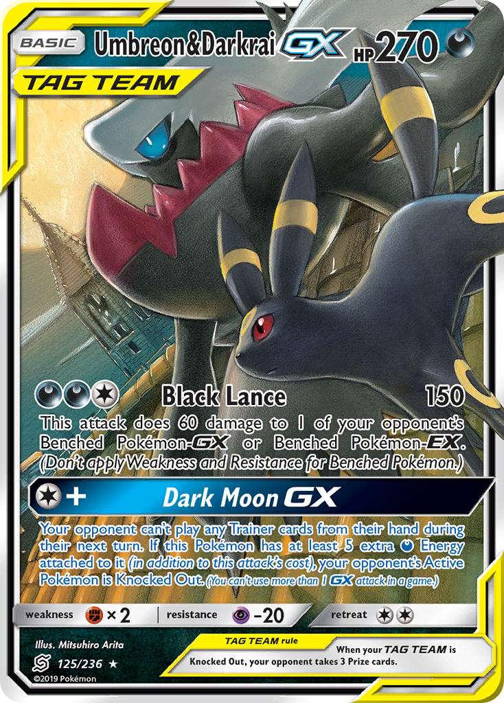 Umbreon & Darkrai GX (125/236) [Sun & Moon: Unified Minds] | Gamers Paradise