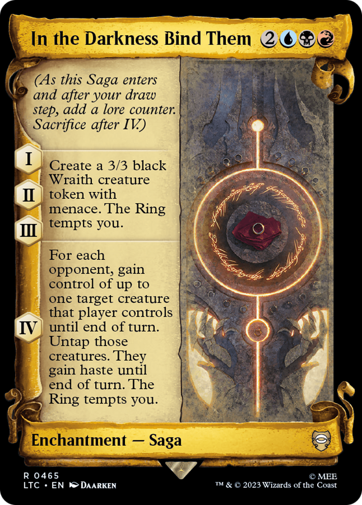In the Darkness Bind Them [The Lord of the Rings: Tales of Middle-Earth Commander Showcase Scrolls] | Gamers Paradise