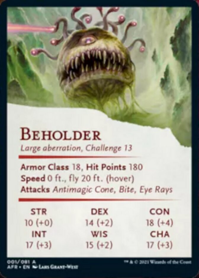 Beholder Art Card [Dungeons & Dragons: Adventures in the Forgotten Realms Art Series] | Gamers Paradise