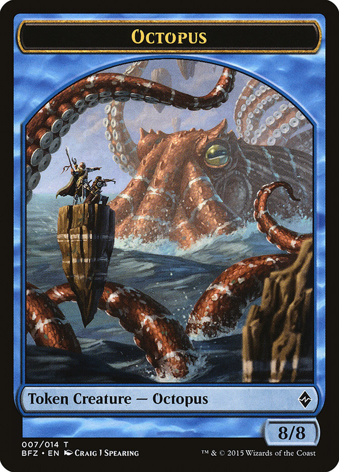 Octopus Token [Battle for Zendikar Tokens] | Gamers Paradise