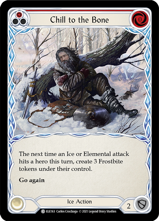 Chill to the Bone (Red) [ELE163] (Tales of Aria)  1st Edition Rainbow Foil | Gamers Paradise