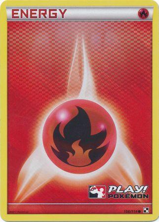 Fire Energy (106/114) (Play Pokemon Promo) [Black & White: Base Set] | Gamers Paradise