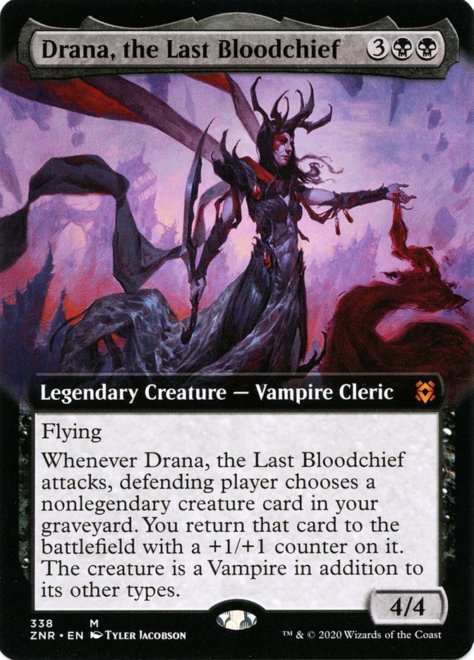 Drana, the Last Bloodchief (Extended Art) [Zendikar Rising] | Gamers Paradise