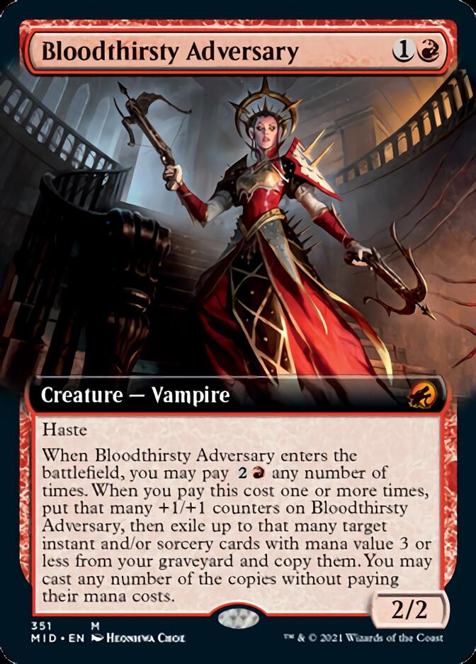 Bloodthirsty Adversary (Extended Art) [Innistrad: Midnight Hunt] | Gamers Paradise