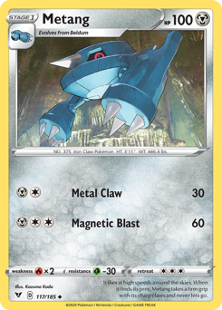 Metang (117/185) [Sword & Shield: Vivid Voltage] | Gamers Paradise