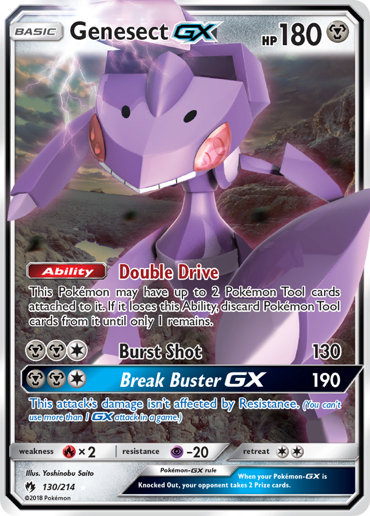 Genesect GX (130/214) [Sun & Moon: Lost Thunder] | Gamers Paradise