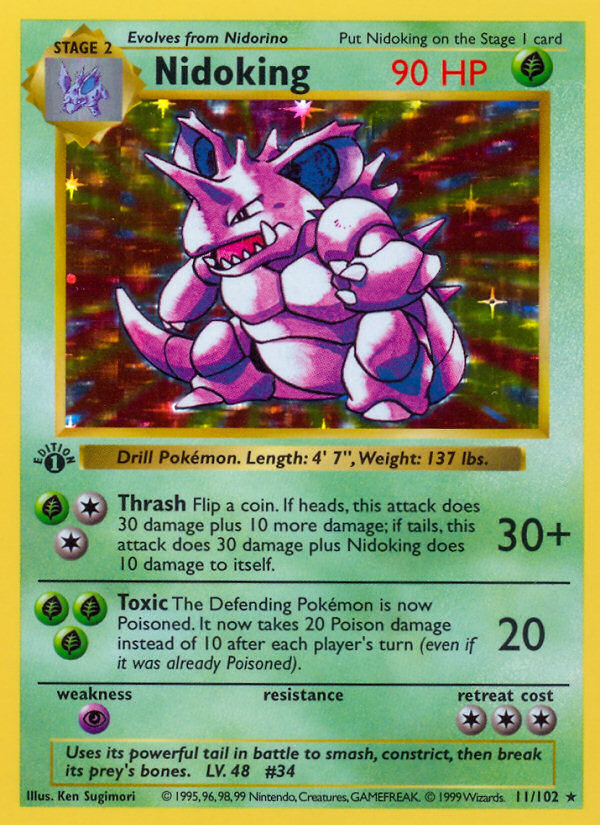 Nidoking (11/102) (Shadowless) [Base Set 1st Edition] | Gamers Paradise