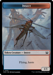 Soldier // Insect Double-Sided Token [March of the Machine Commander Tokens] | Gamers Paradise