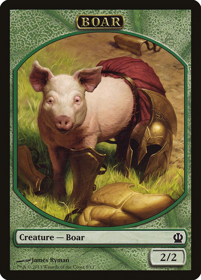 Boar Token [Theros Tokens] | Gamers Paradise