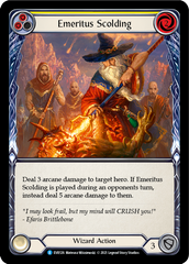 Emeritus Scolding (Yellow) [EVR126] (Everfest)  1st Edition Rainbow Foil | Gamers Paradise