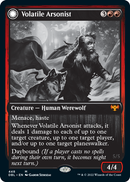 Volatile Arsonist // Dire-Strain Anarchist [Innistrad: Double Feature] | Gamers Paradise