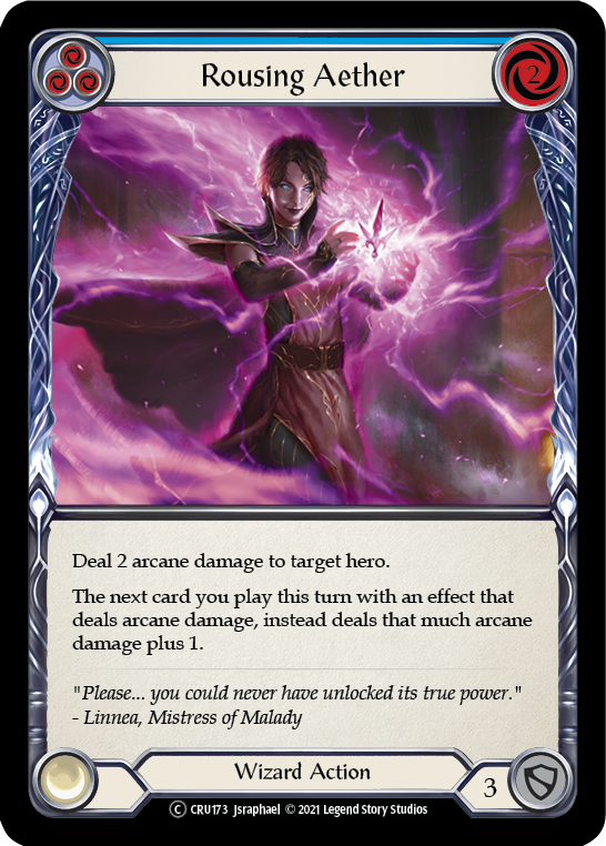 Rousing Aether (Blue) [U-CRU173-RF] Unlimited Rainbow Foil | Gamers Paradise