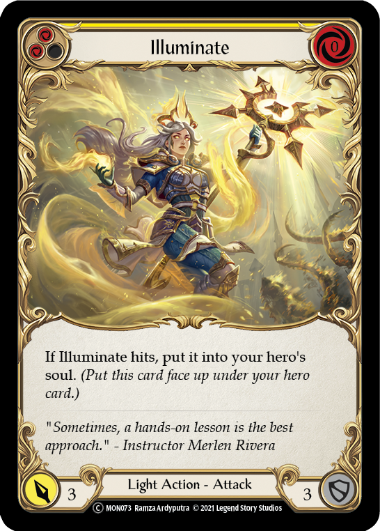 Illuminate (Yellow) [U-MON073-RF] Unlimited Rainbow Foil | Gamers Paradise