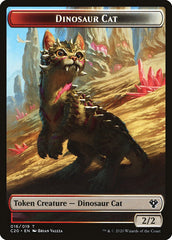 Bird // Dinosaur Cat Double-Sided Token [Commander 2020 Tokens] | Gamers Paradise