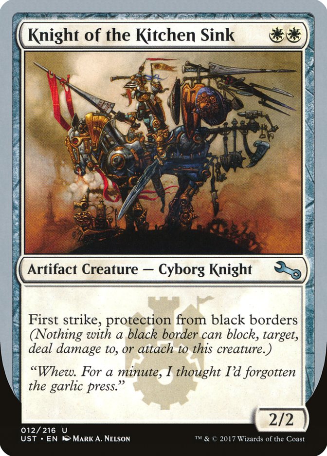 Knight of the Kitchen Sink ("protection from black border") [Unstable] | Gamers Paradise