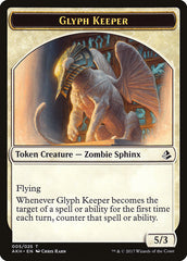 Glyph Keeper // Warrior Double-Sided Token [Amonkhet Tokens] | Gamers Paradise