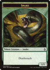 Trueheart Duelist // Snake Double-Sided Token [Amonkhet Tokens] | Gamers Paradise