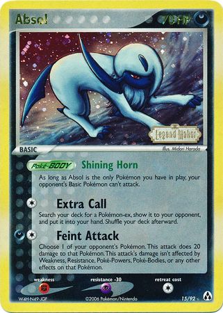 Absol (15/92) (Stamped) [EX: Legend Maker] | Gamers Paradise