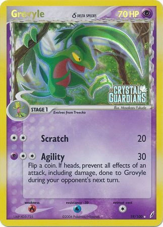 Grovyle (19/100) (Delta Species) (Stamped) [EX: Crystal Guardians] | Gamers Paradise