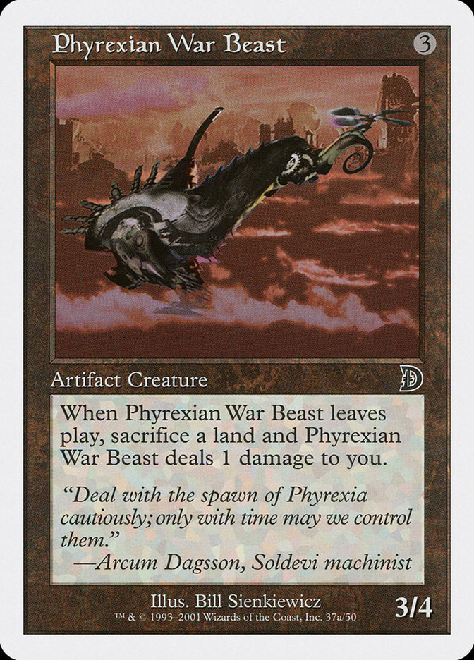 Phyrexian War Beast (Signature on Left) [Deckmasters] | Gamers Paradise